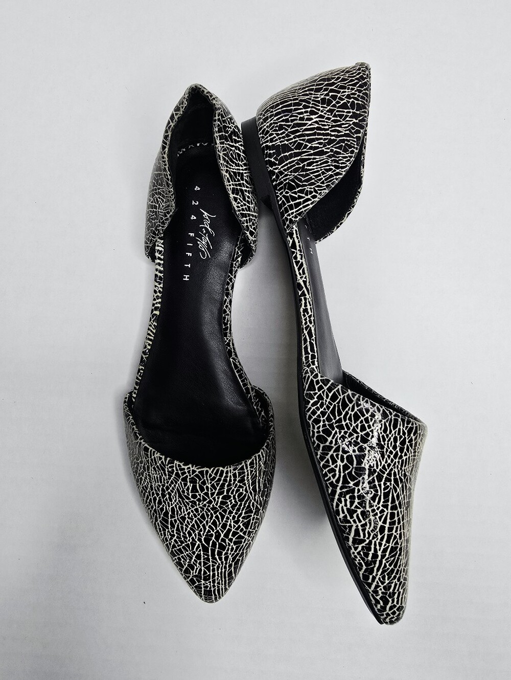Lord & Taylor "Addnes" Leather D'Orsay Flats Size 6 NWOT